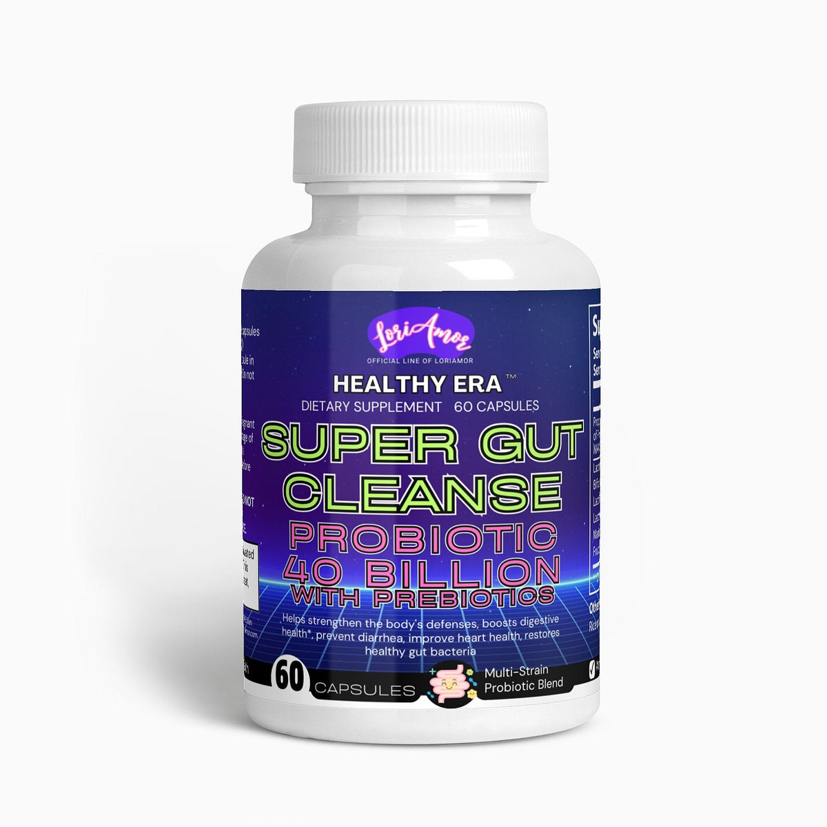 Bottle of Rested Co. Super Gut Cleanse Probiotic 40 Billion with Prebiotics