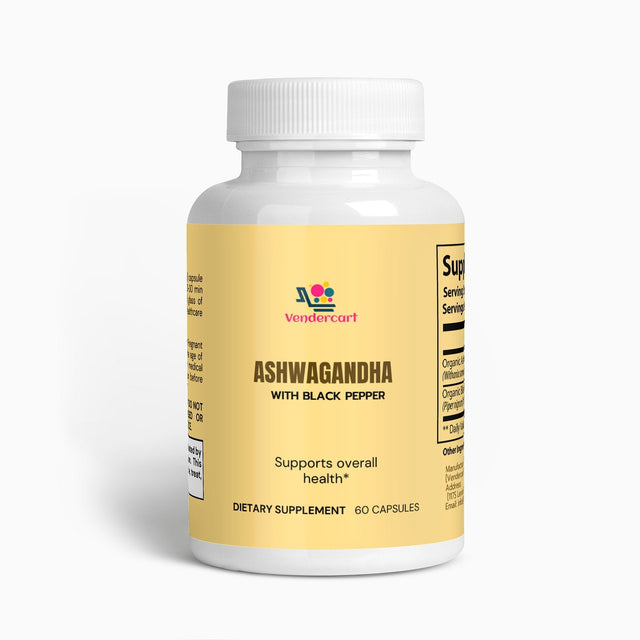 Bottle of Rested Co. Ashwagandha stress support supplement